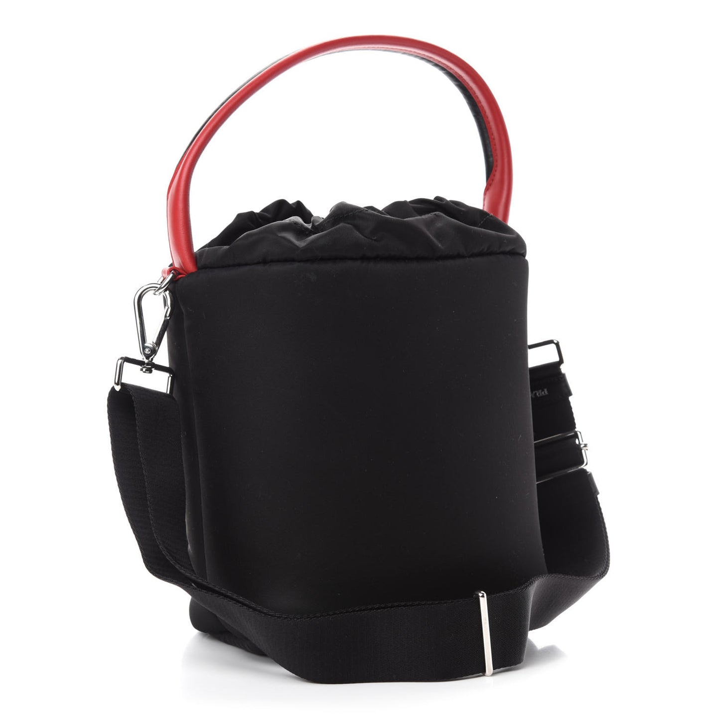 Tessuto Nylon Pocket Small Cargo Tote Black Fuoco