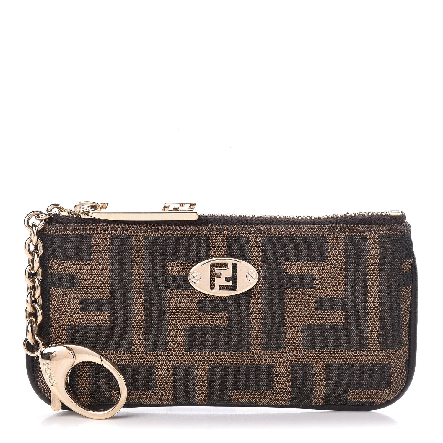 Fendi Zucca Coin Pouch Key Case Tobacco 1 of 7