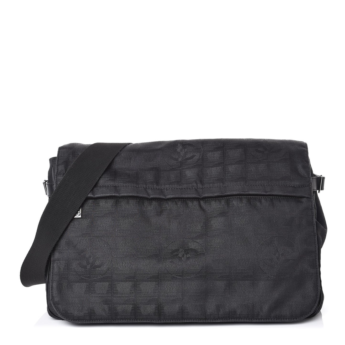 Nylon Travel Messenger Bag Black