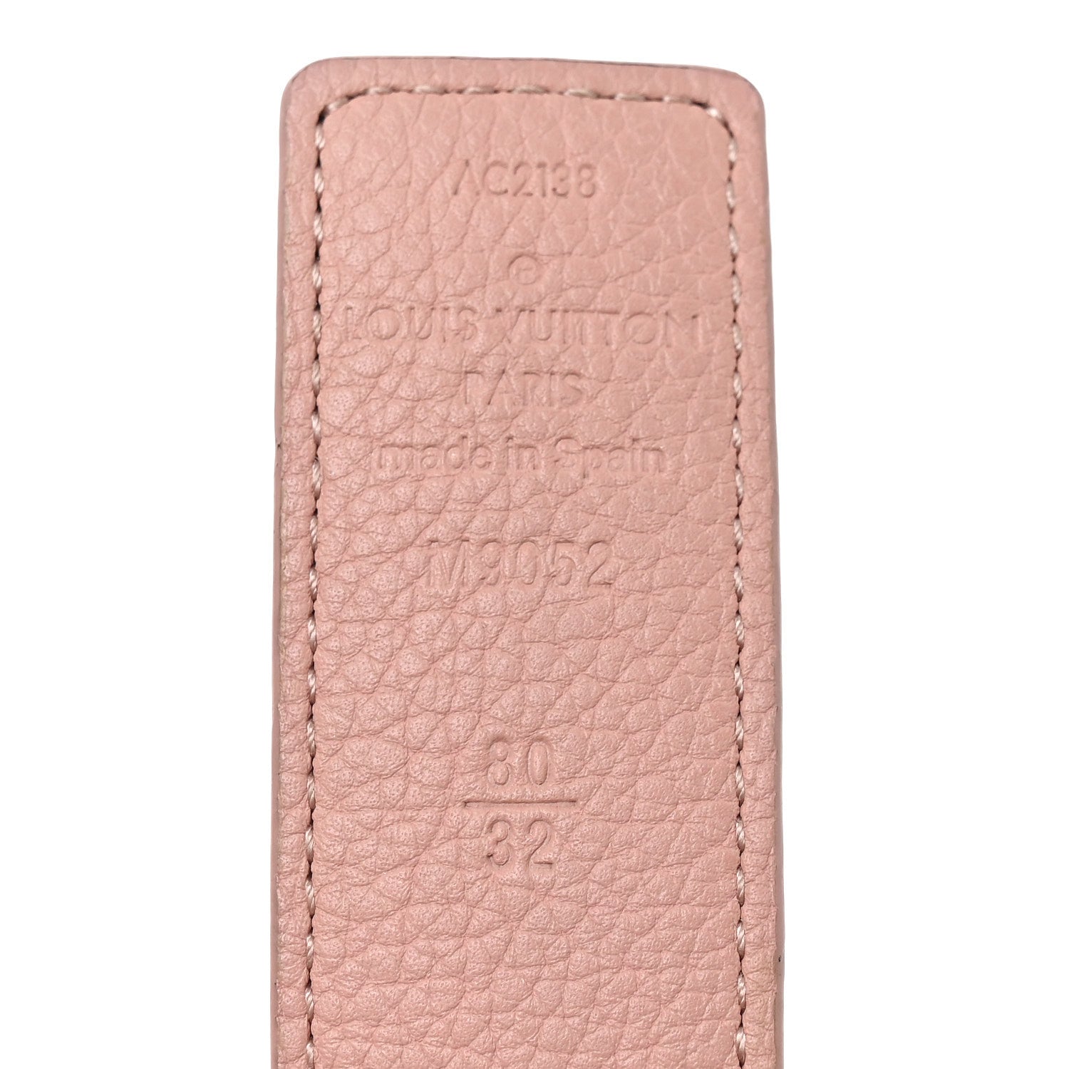 Louis Vuitton Calfskin Monogram 30mm LV Initiales Reversible Belt 80 32 Rose Ballerine 3 of 6