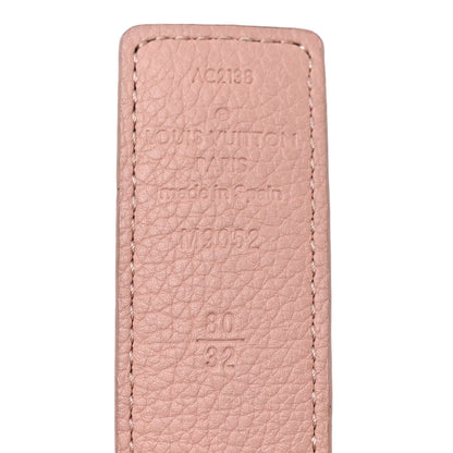 Louis Vuitton Calfskin Monogram 30mm LV Initiales Reversible Belt 80 32 Rose Ballerine 3 of 6