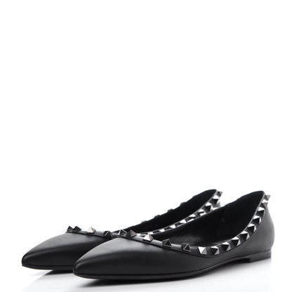 Valentino Garavani Nappa Rockstud Ballerina Flats 37 Black 3 of 10