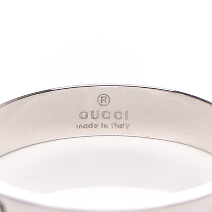 Gucci 18K White Gold 4mm Icon Thin Band Ring 59 8.75 4 of 6