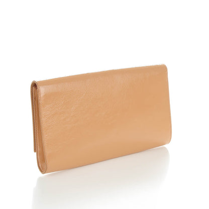 Saint Laurent Patent Calfskin Large Belle De Jour Clutch Nude 3 of 9