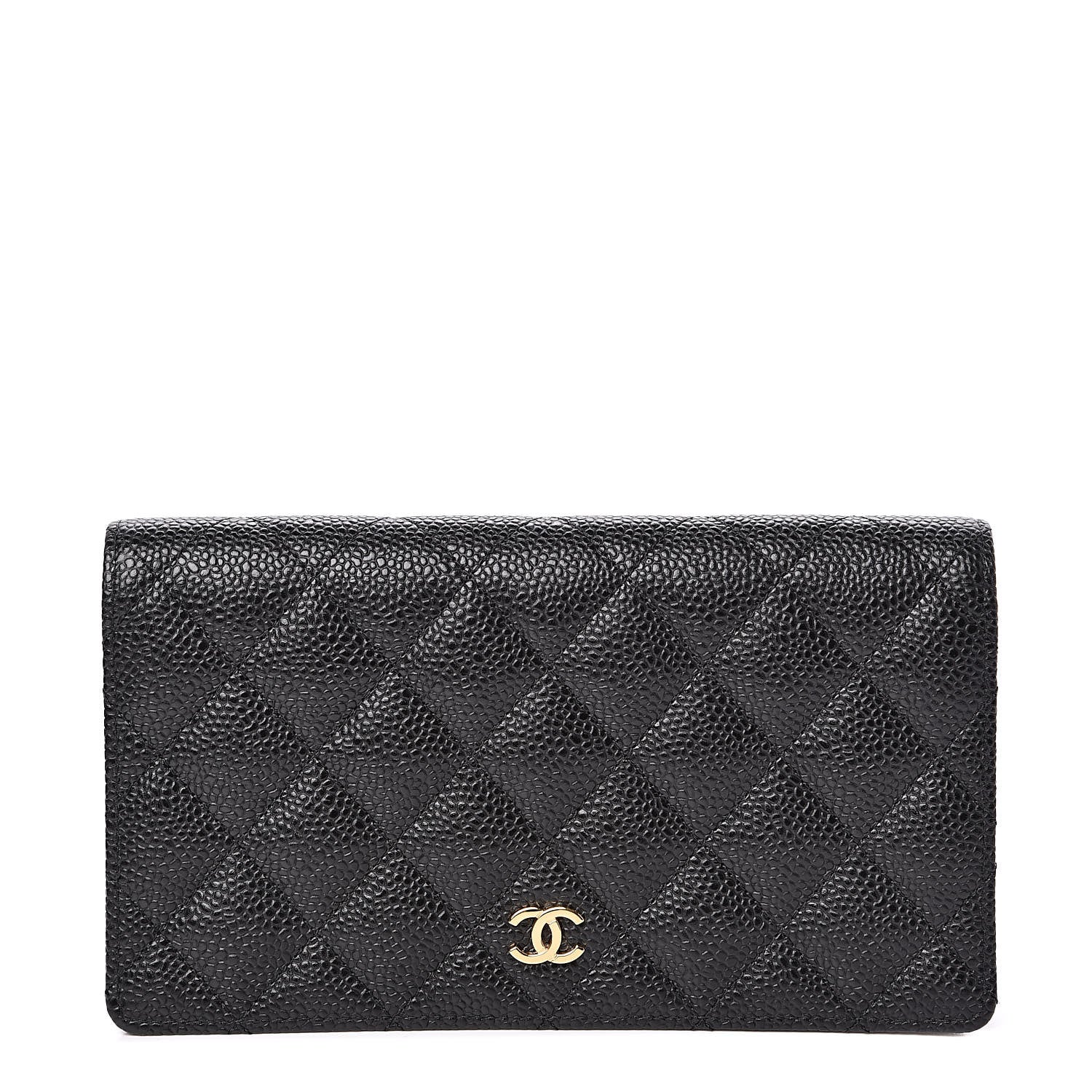 Chanel Caviar Quilted Yen Wallet Black 1 of 9