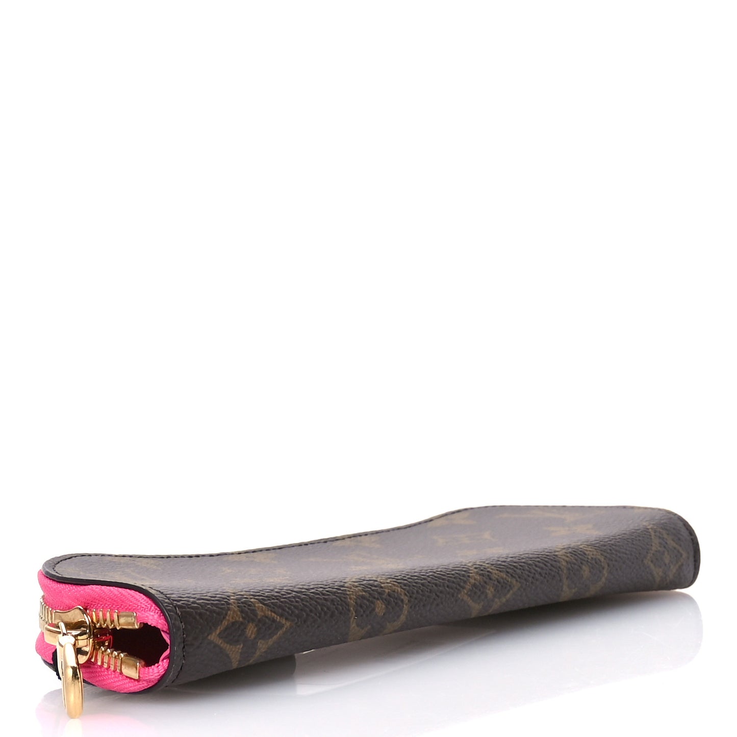 Monogram Charlotte Pencil Pouch Fuchsia