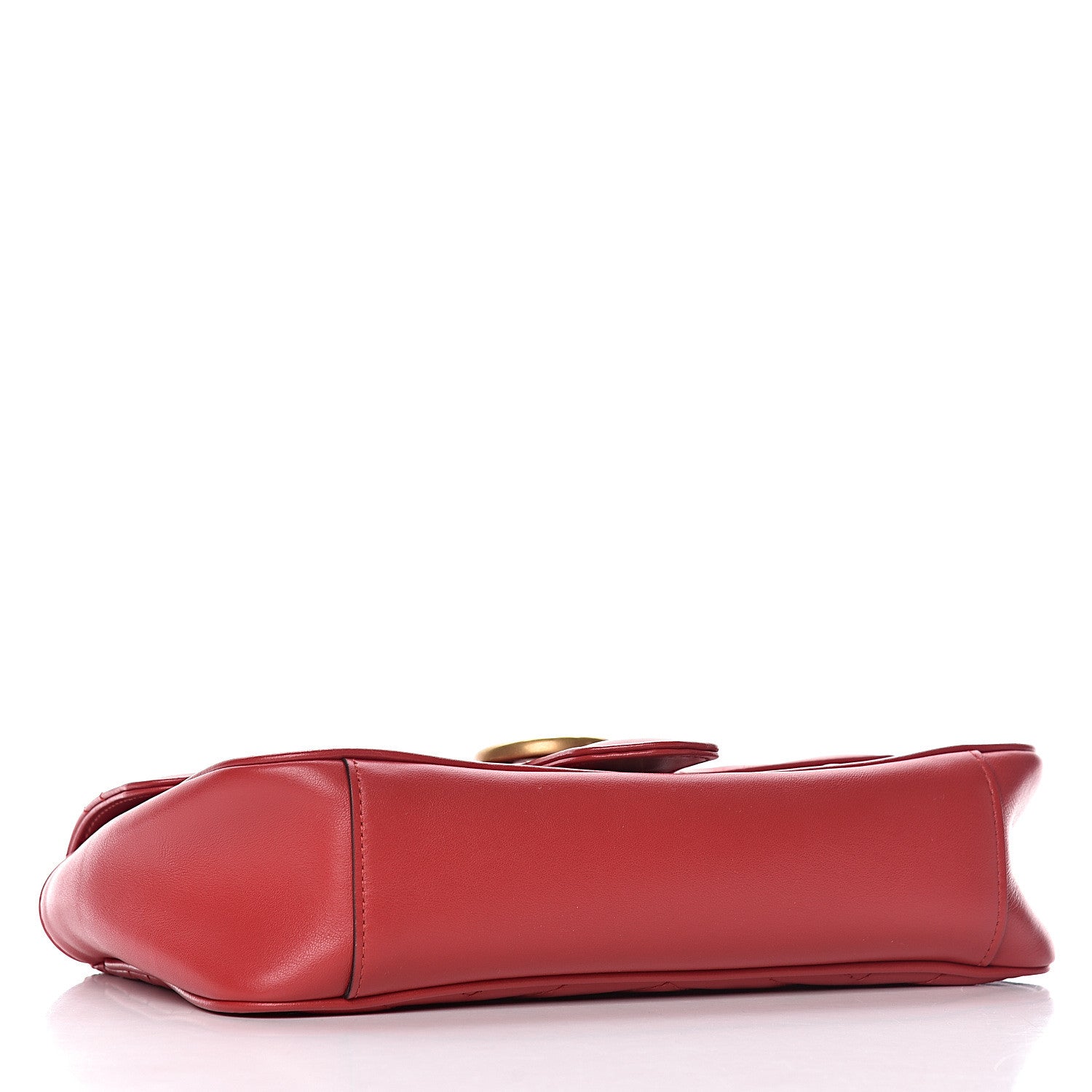 Gucci Calfskin Matelasse Small GG Marmont Shoulder Bag Hibiscus Red 4 of 13