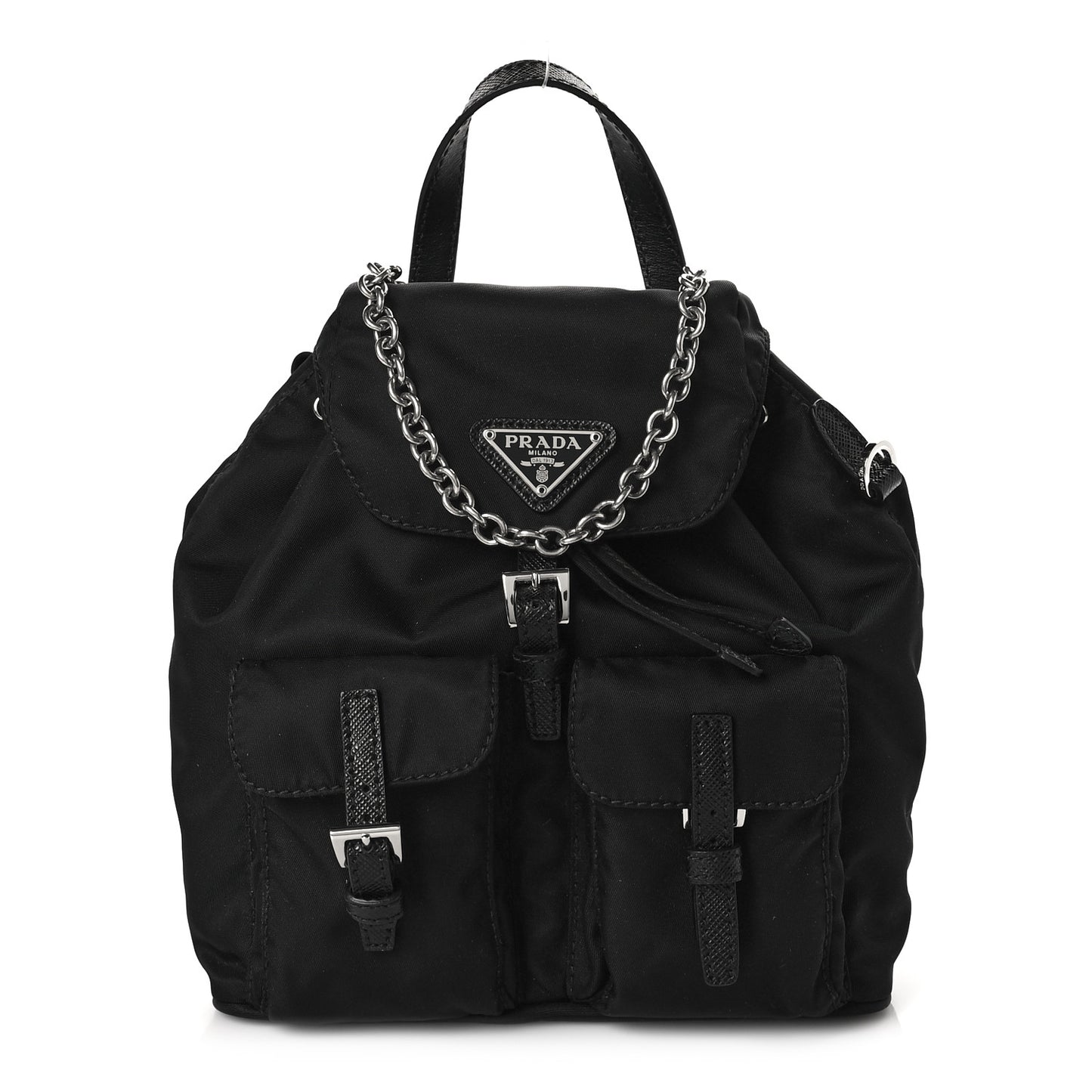 Nylon Vela Mini Crossbody Backpack Black
