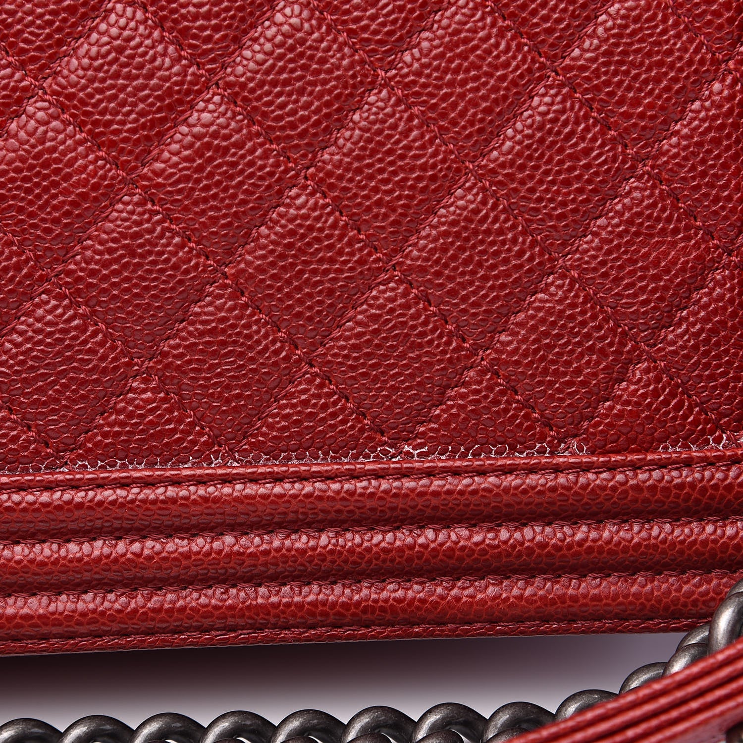 Chanel Caviar Quilted New Medium Boy Flap Dark Red 12 of 13