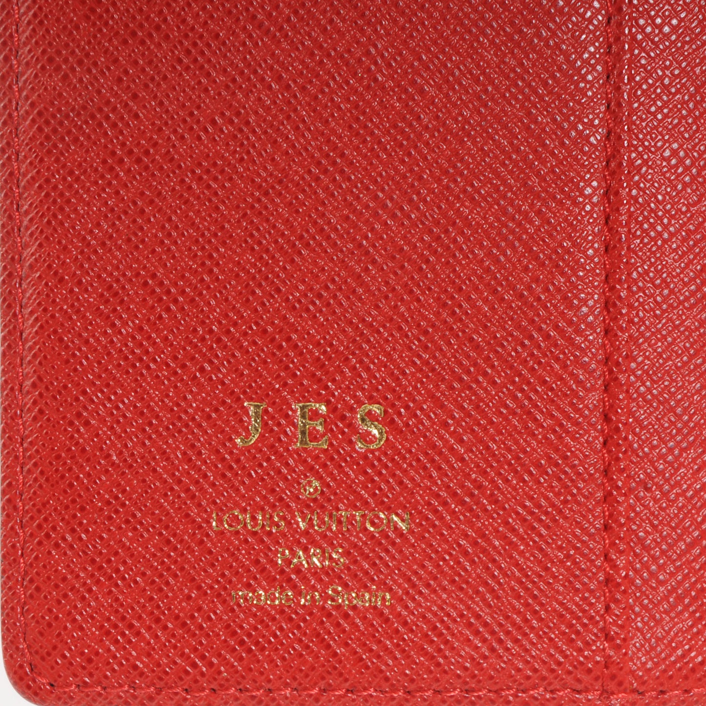 Monogram Groom Small Ring Agenda Red