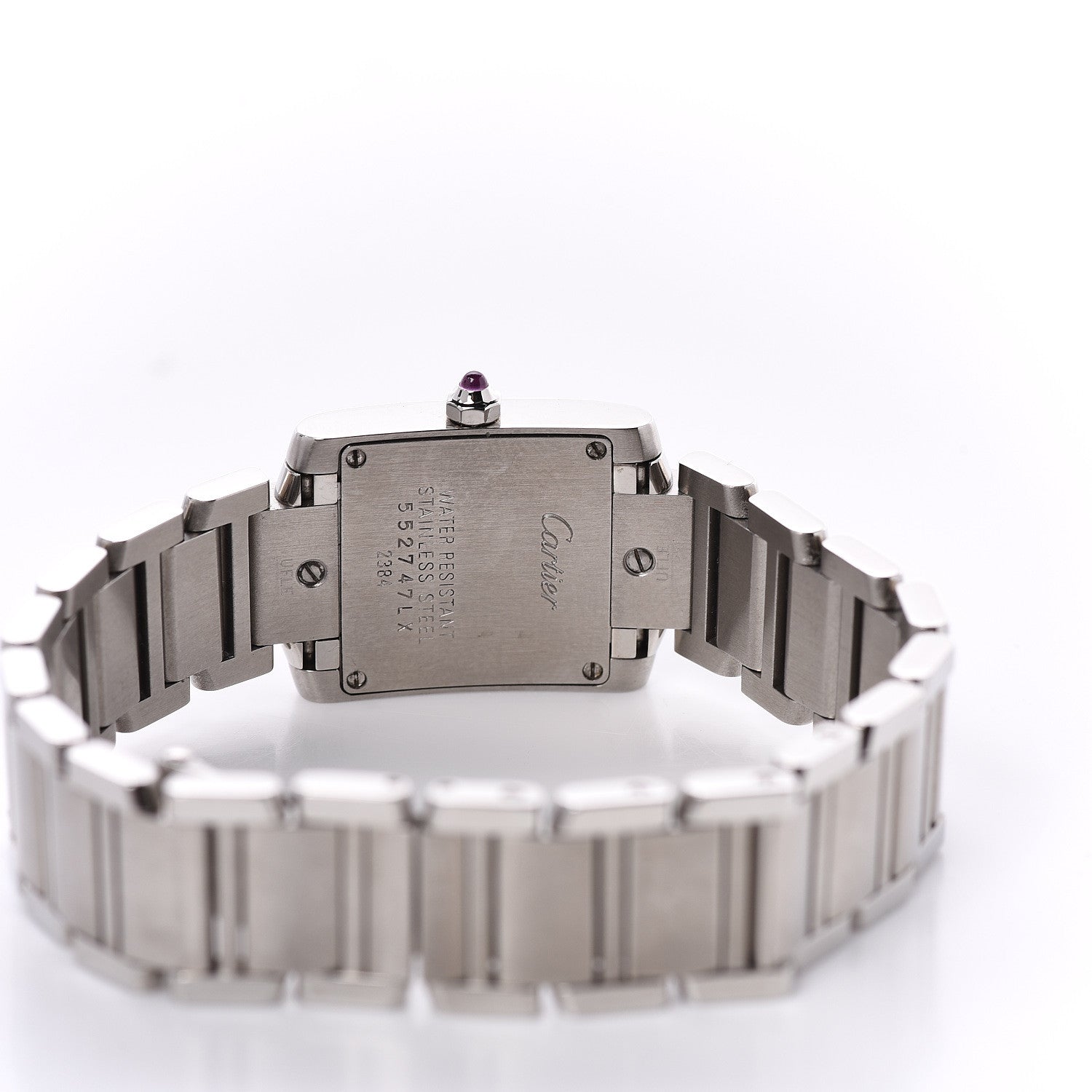 Cartier Stainless Steel 20mm Tank Francaise Quartz Watch Pink 5 of 6