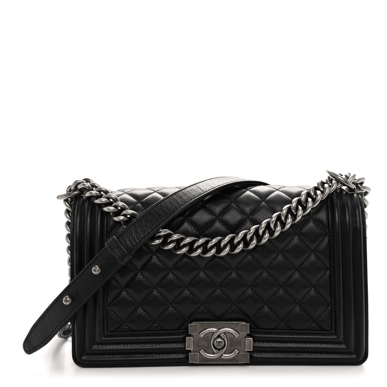 Chanel Caviar Quilted Medium Boy Flap Black 1 of 11
