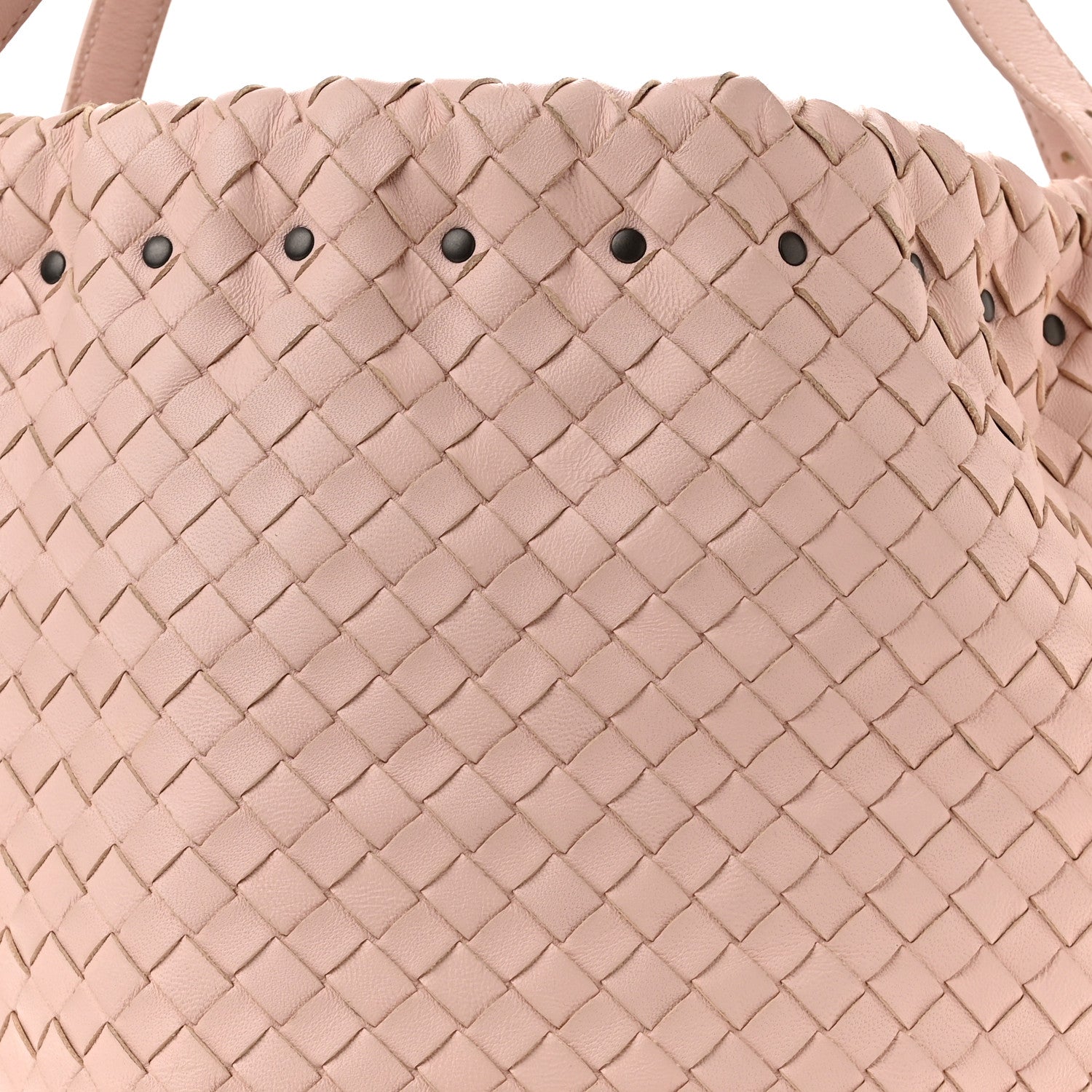 Bottega Veneta Nappa Intrecciato Drawstring Tassel Bucket Pink 8 of 12
