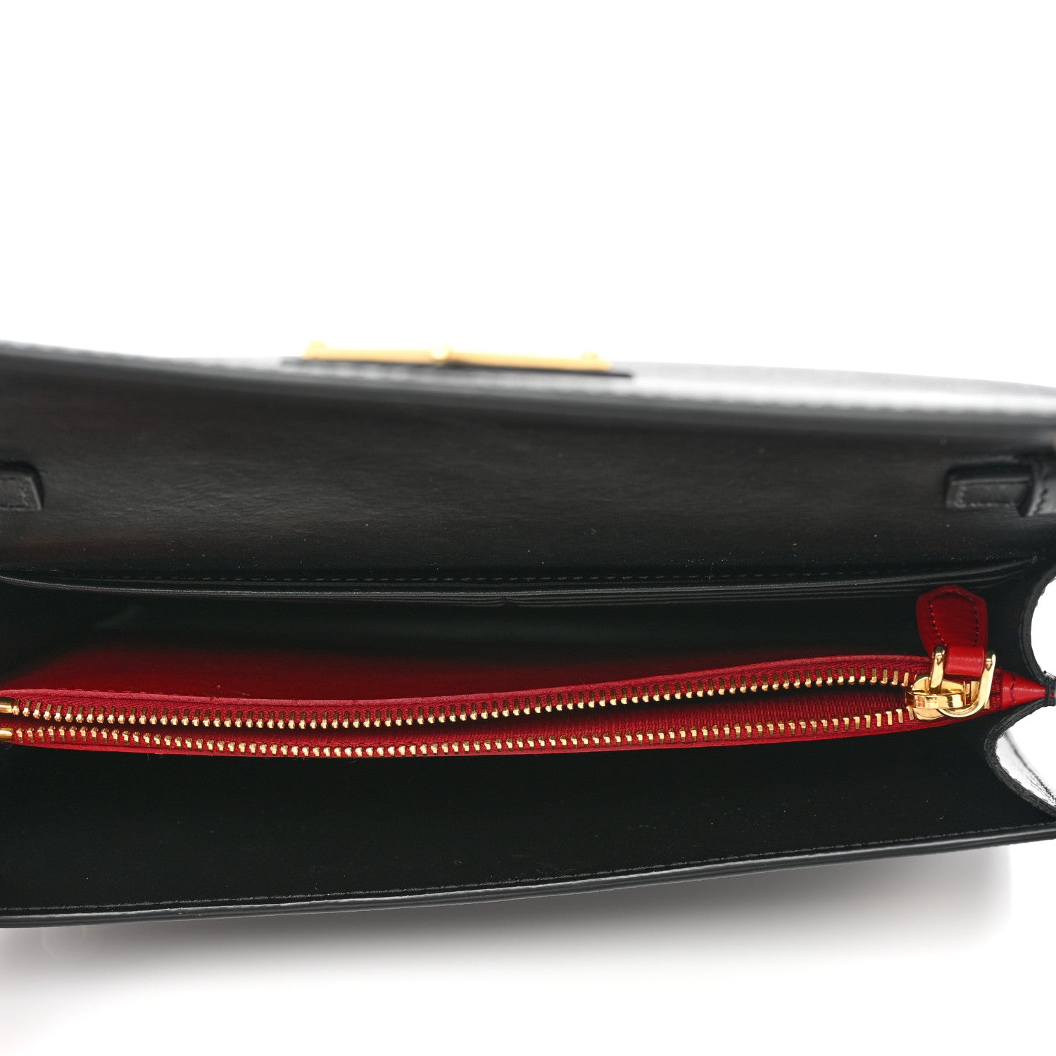 Prada Saffiano Wallet With Shoulder Strap Black 5 of 8