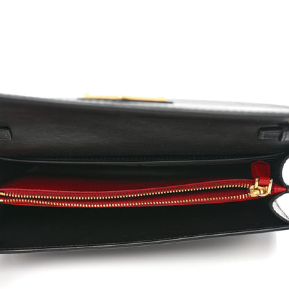Prada Saffiano Wallet With Shoulder Strap Black 5 of 8