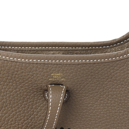 Hermes Taurillon Clemence Amazone Evelyne TPM Etoupe Bleu Indigo 5 of 10