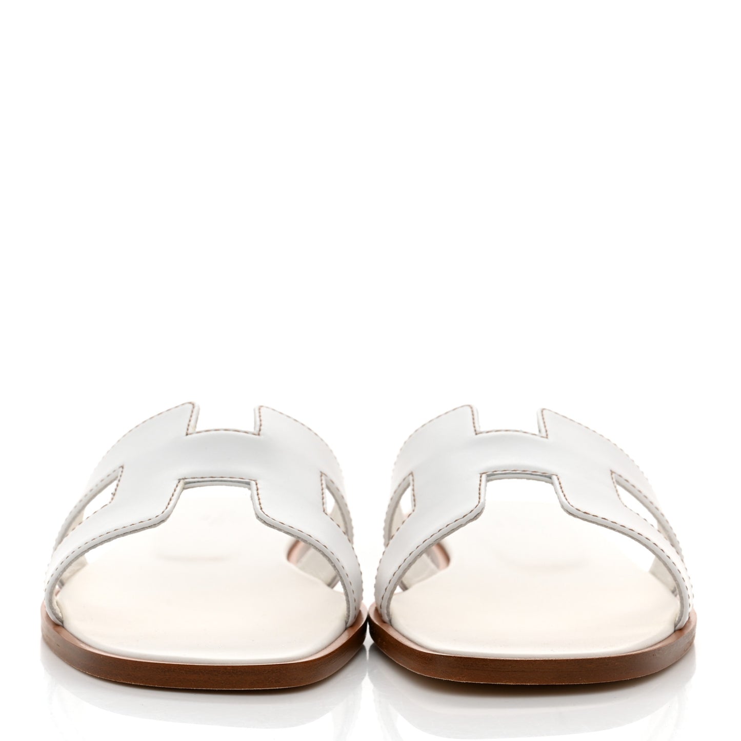 Box Calfskin Oran Sandals 37.5 White