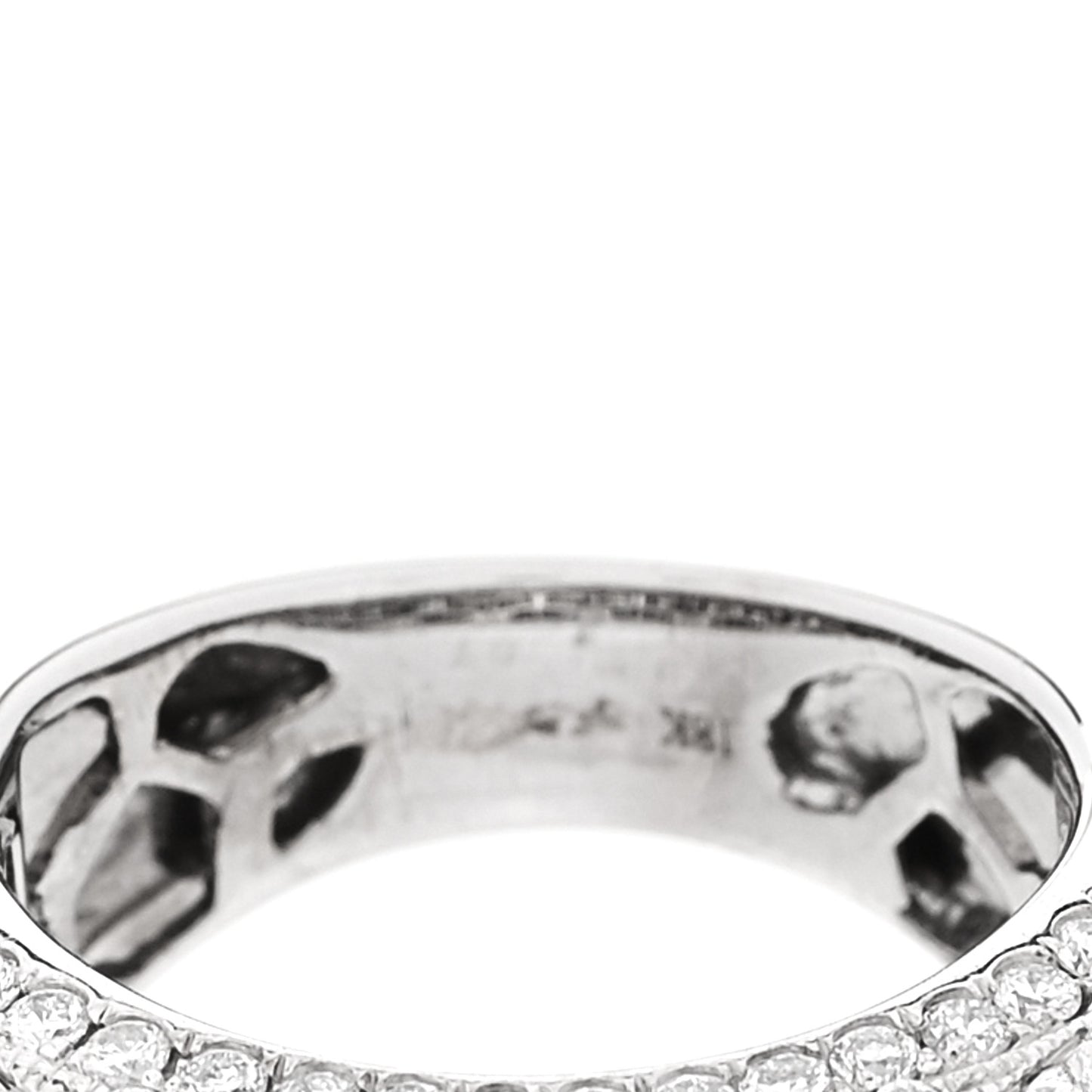 18K White Gold Diamond 3.15ctw Band Ring 53 6.25