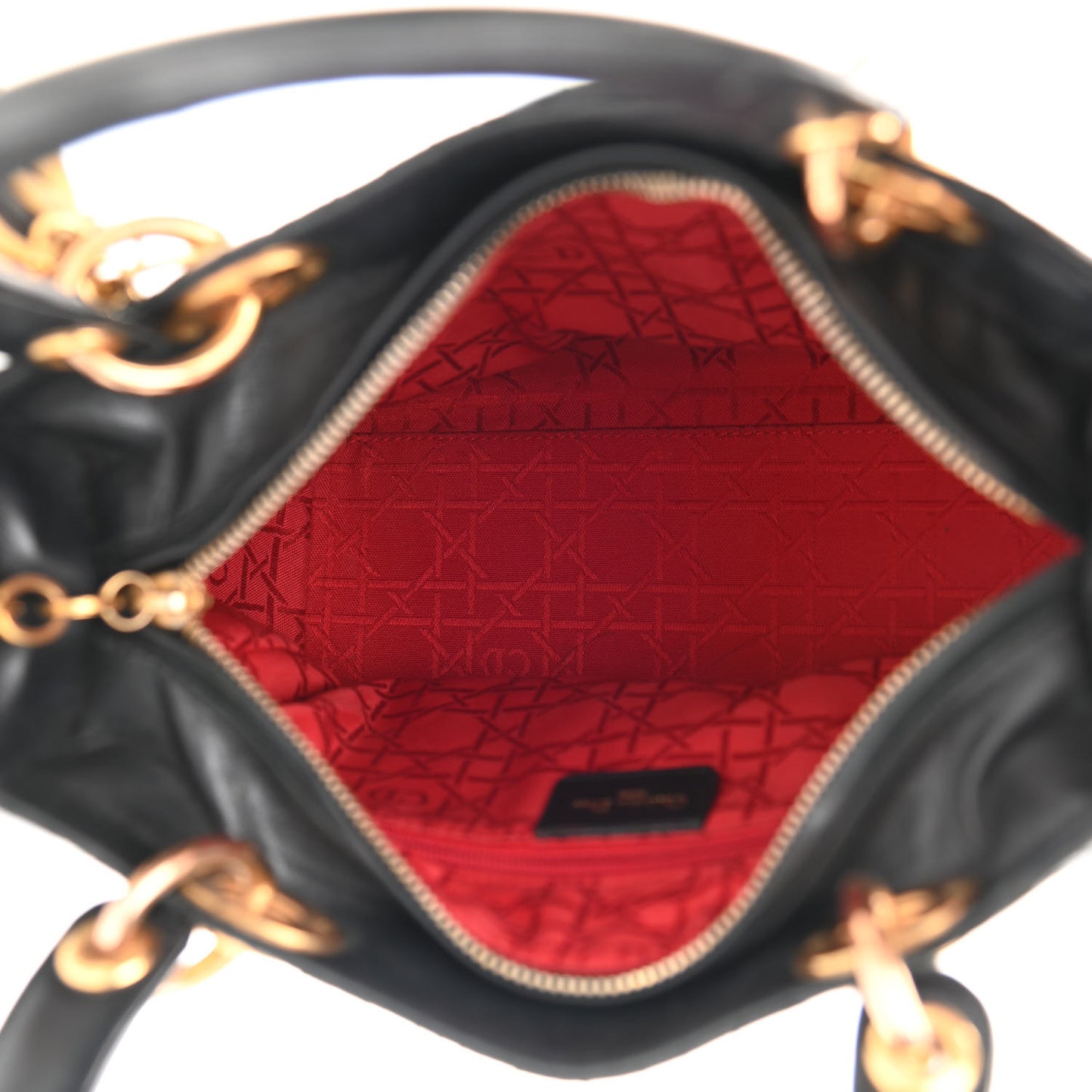 Lambskin Cannage Medium Lady Dior Black