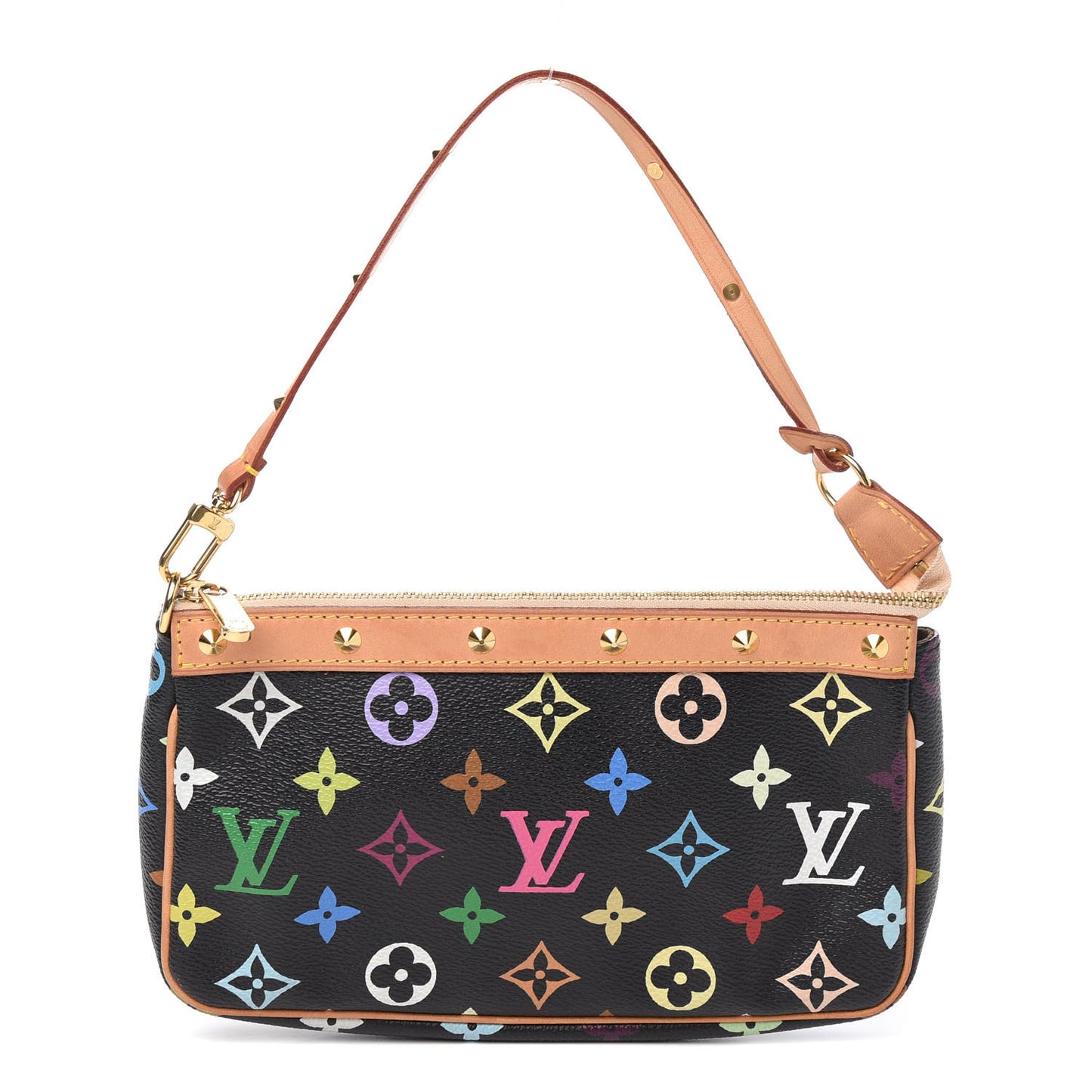 Monogram Multicolor Pochette Accessories Black