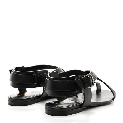 Saint Laurent SAINT LAURENT Calfskin Gladiator Sandals 39 Black 4 of 9