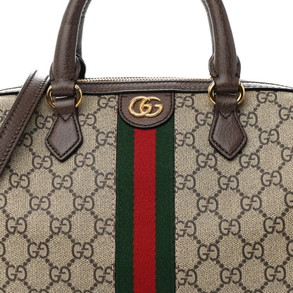 Gucci GG Supreme Monogram Web Small Ophidia Top Handle Bag Beige Ebony 9 of 11