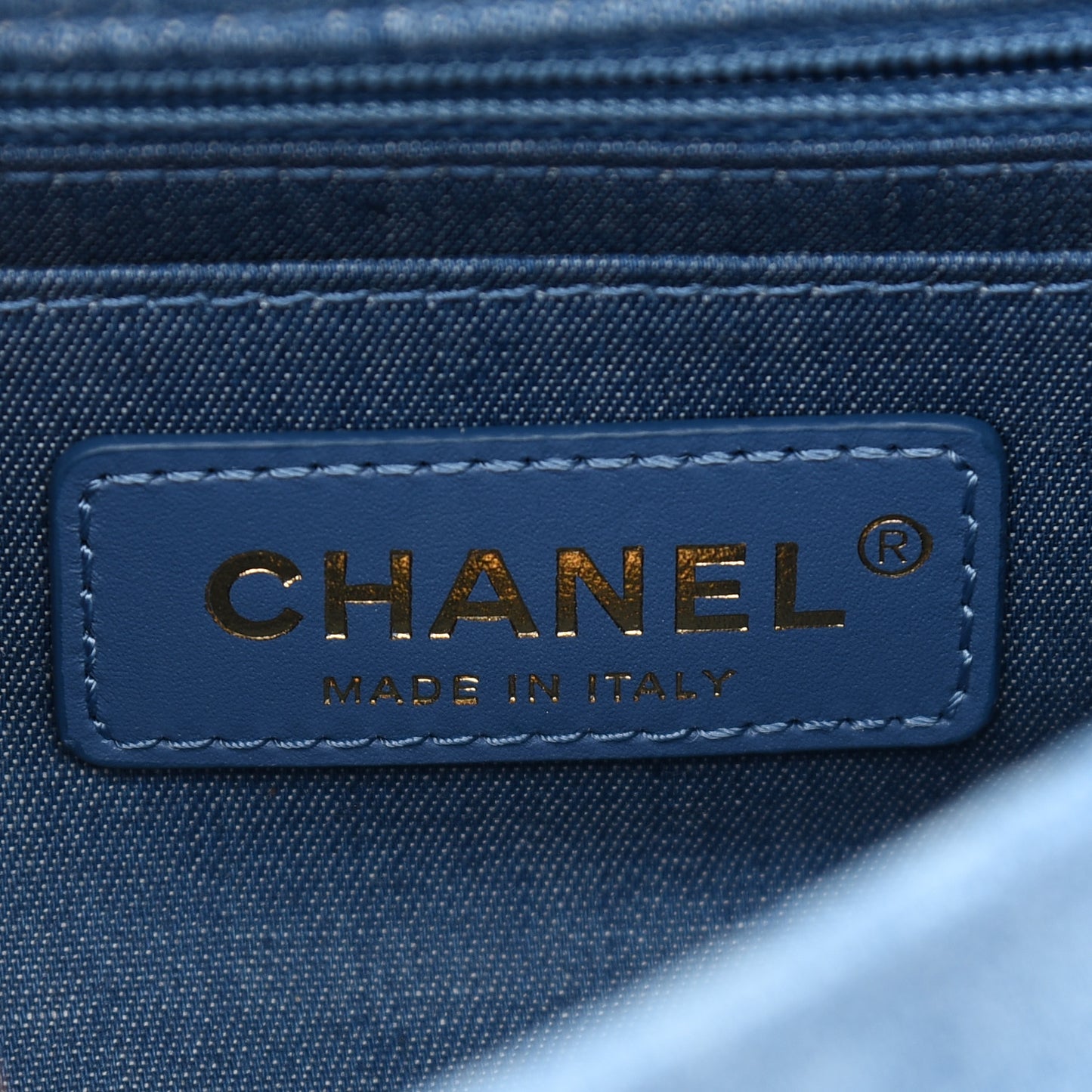Denim Quilted Mini Pearl Crush Rectangular Flap Blue