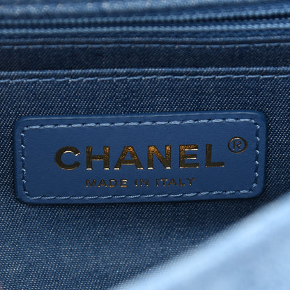 Chanel Denim Quilted Mini Pearl Crush Rectangular Flap Blue 6 of 9