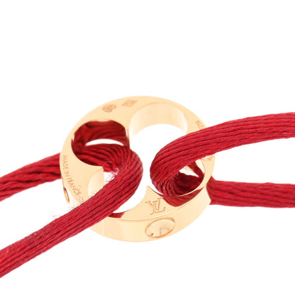 Louis Vuitton 18K Yellow Gold Empreinte Adjustable Cord Bracelet Red 3 of 4