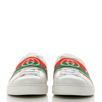 Gucci Calfskin Web Interlocking G Mens Ace Sneakers 11 White 2 of 10