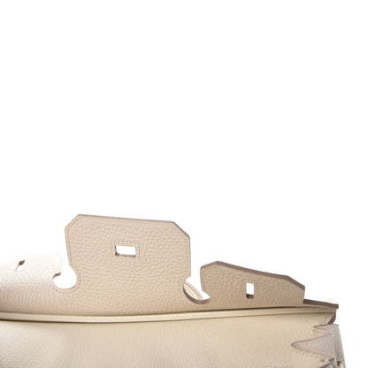 Hermes Taurillon Clemence Birkin 30 Craie 10 of 38