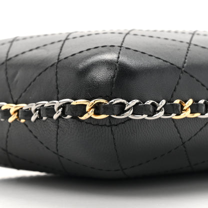 Chanel Lambskin Quilted Chain Around Phone Holder Black 9 of 12