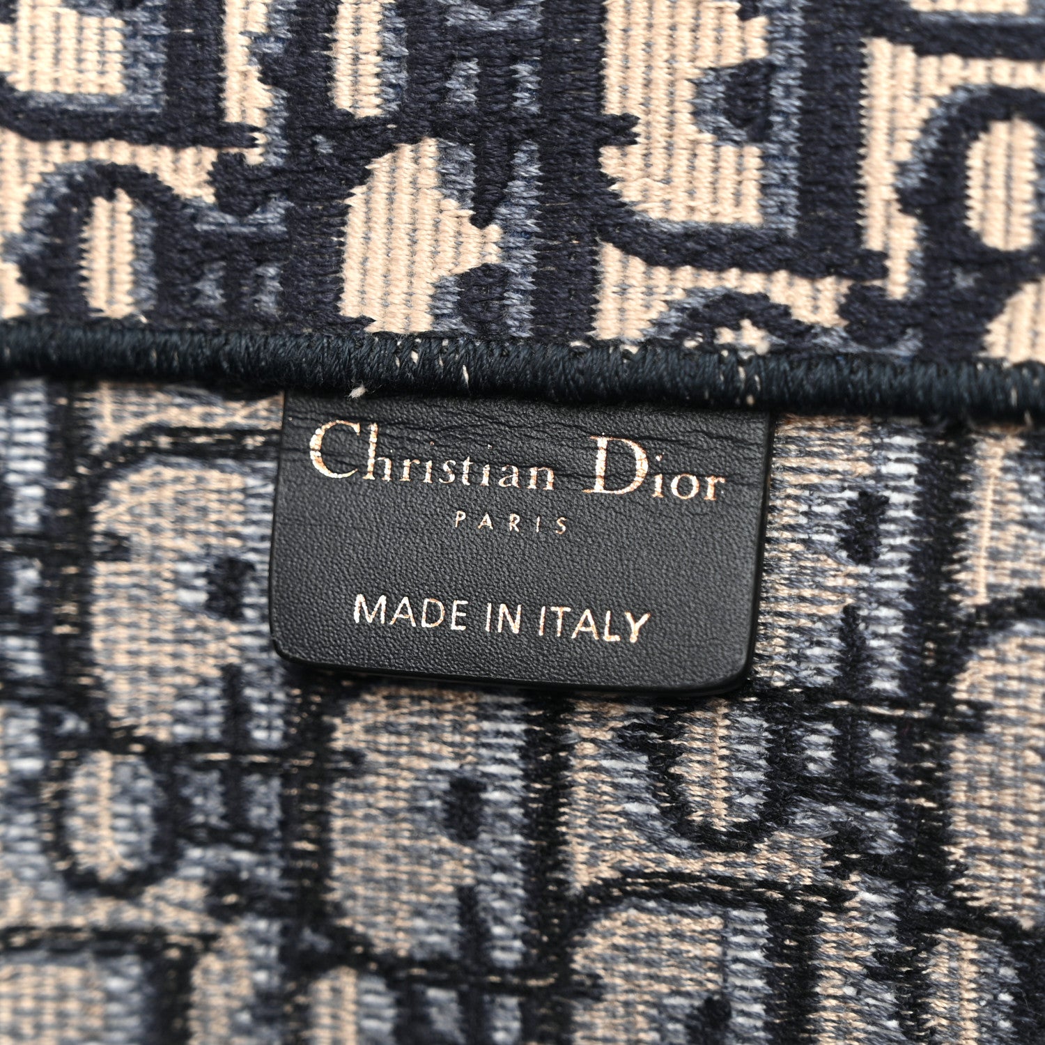 Christian Dior 希少　大判ネイビー Christian Dior Oblique Large Book Tote Blue Multicolor 1891077