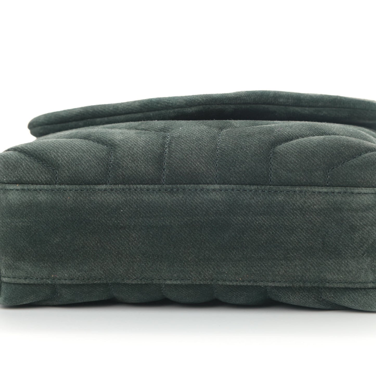 Croute Velour Y Quilted Monogram Toy Loulou Crossbody Bag Dark Forest