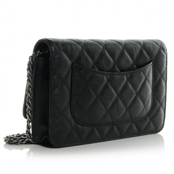 Aged Calfskin Reissue Wallet On Chain WOC Black