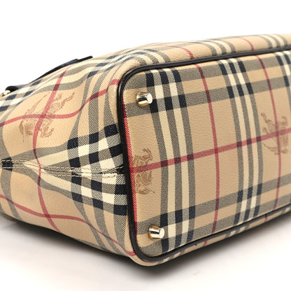 Burberry Haymarket Check Medium Regent Tote Chocolate 9 of 12