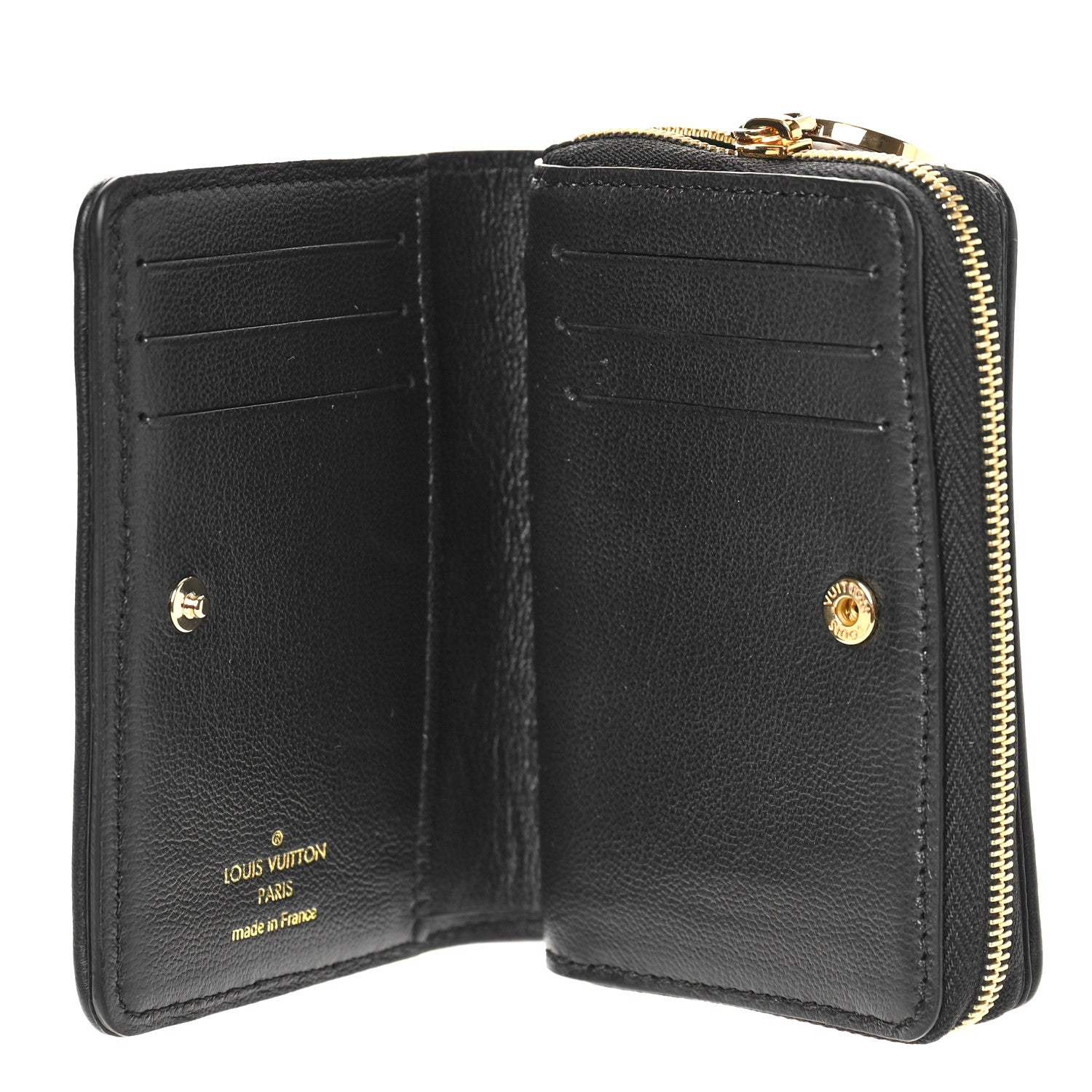 Louis Vuitton Lambskin Embossed Monogram Lou Coussin Wallet Black 6 of 9