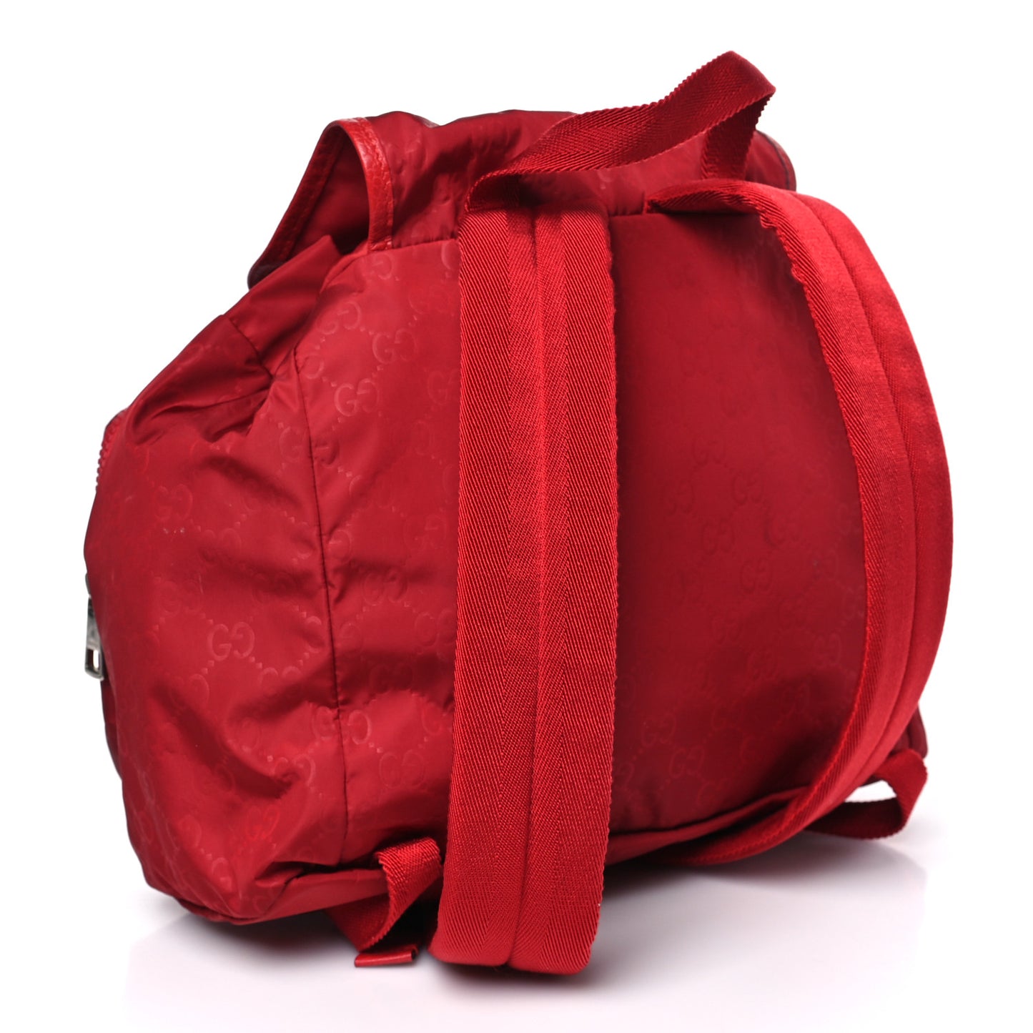 Nylon Monogram Medium Light Single Buckle Backpack Vibrant Red