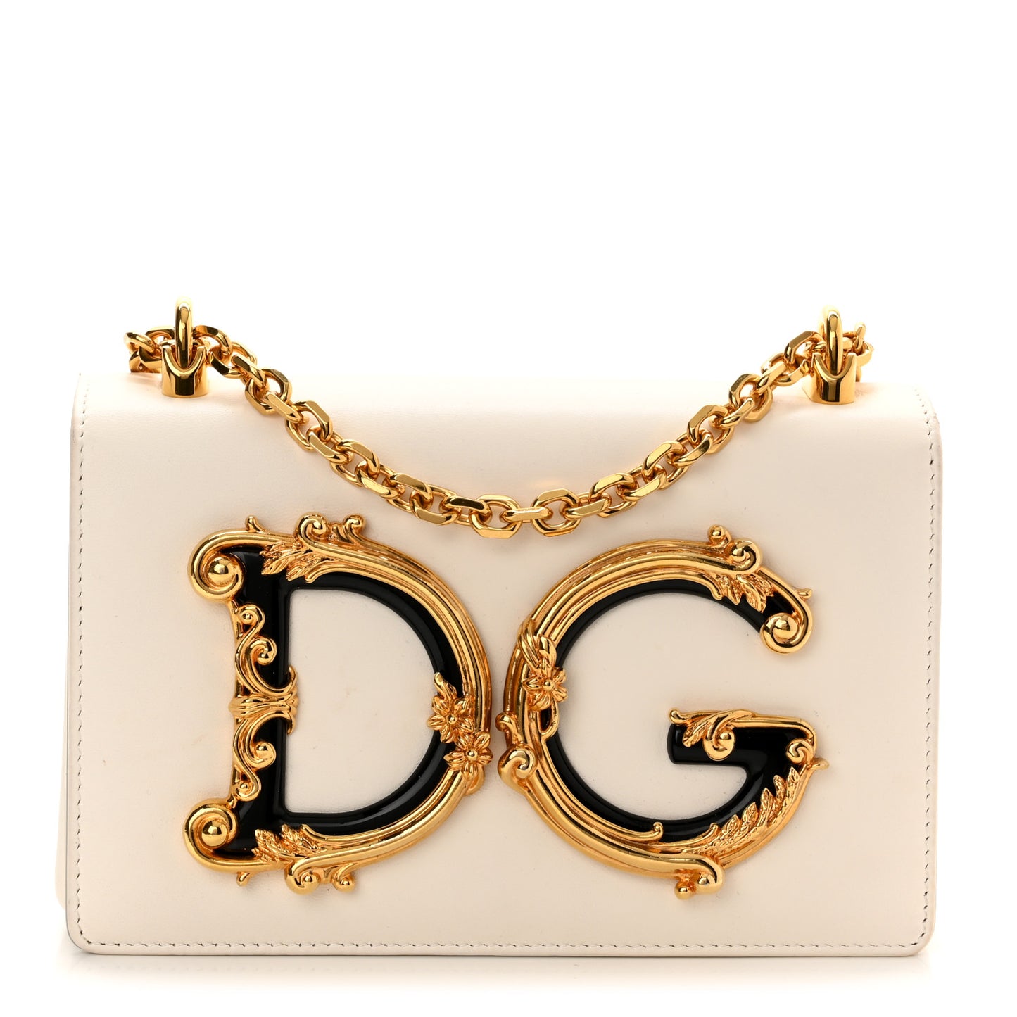 Nappa DG Girls Shoulder Bag White