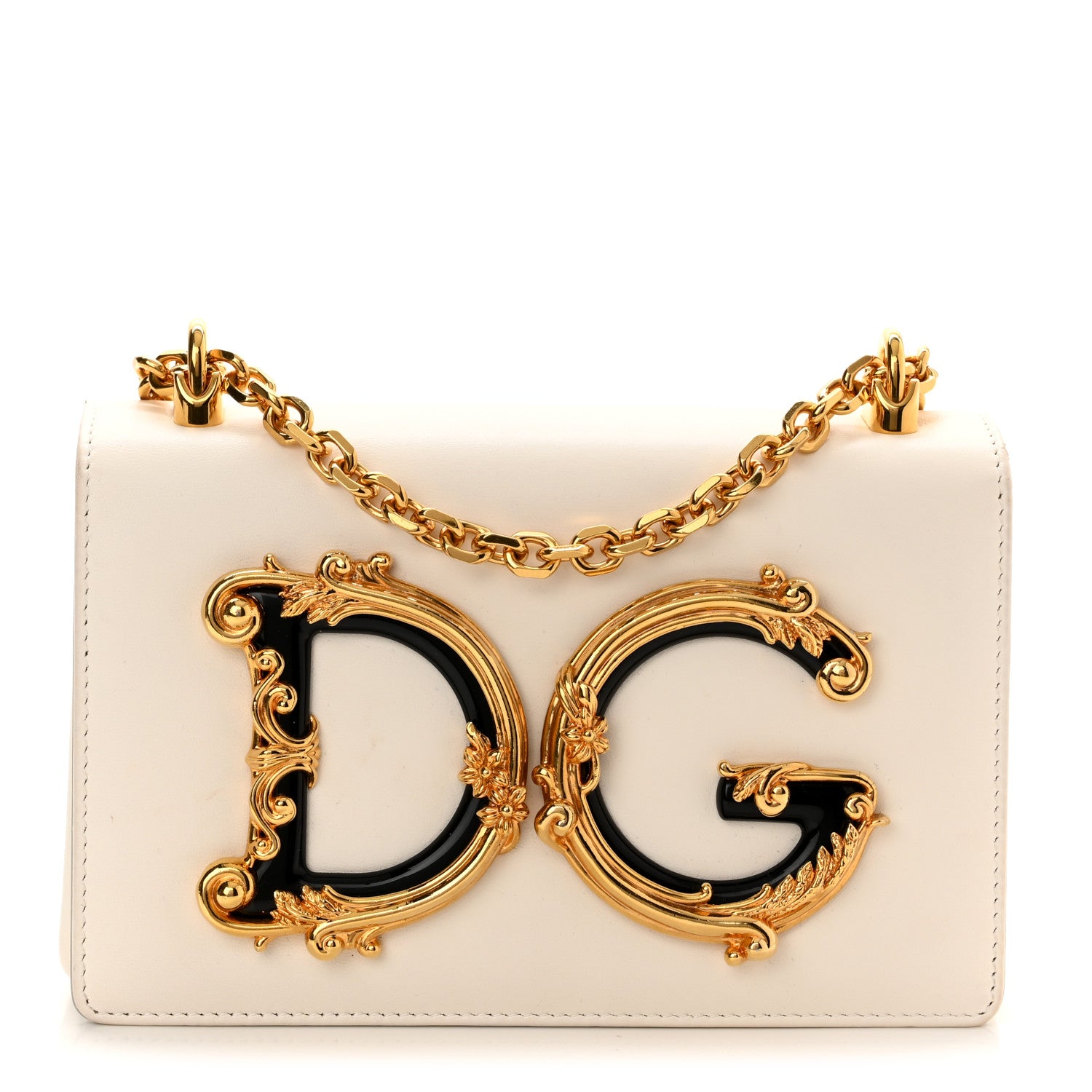 Dolce & Gabbana Nappa DG Girls Shoulder Bag White 1 of 11