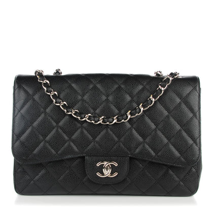 Chanel Caviar Quilted Jumbo Single Flap Black 1 of 8