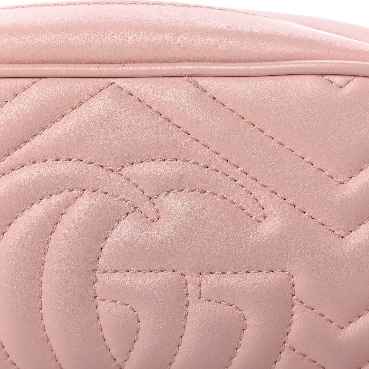 Calfskin Matelasse Mini GG Marmont Chain Shoulder Bag Perfect Pink