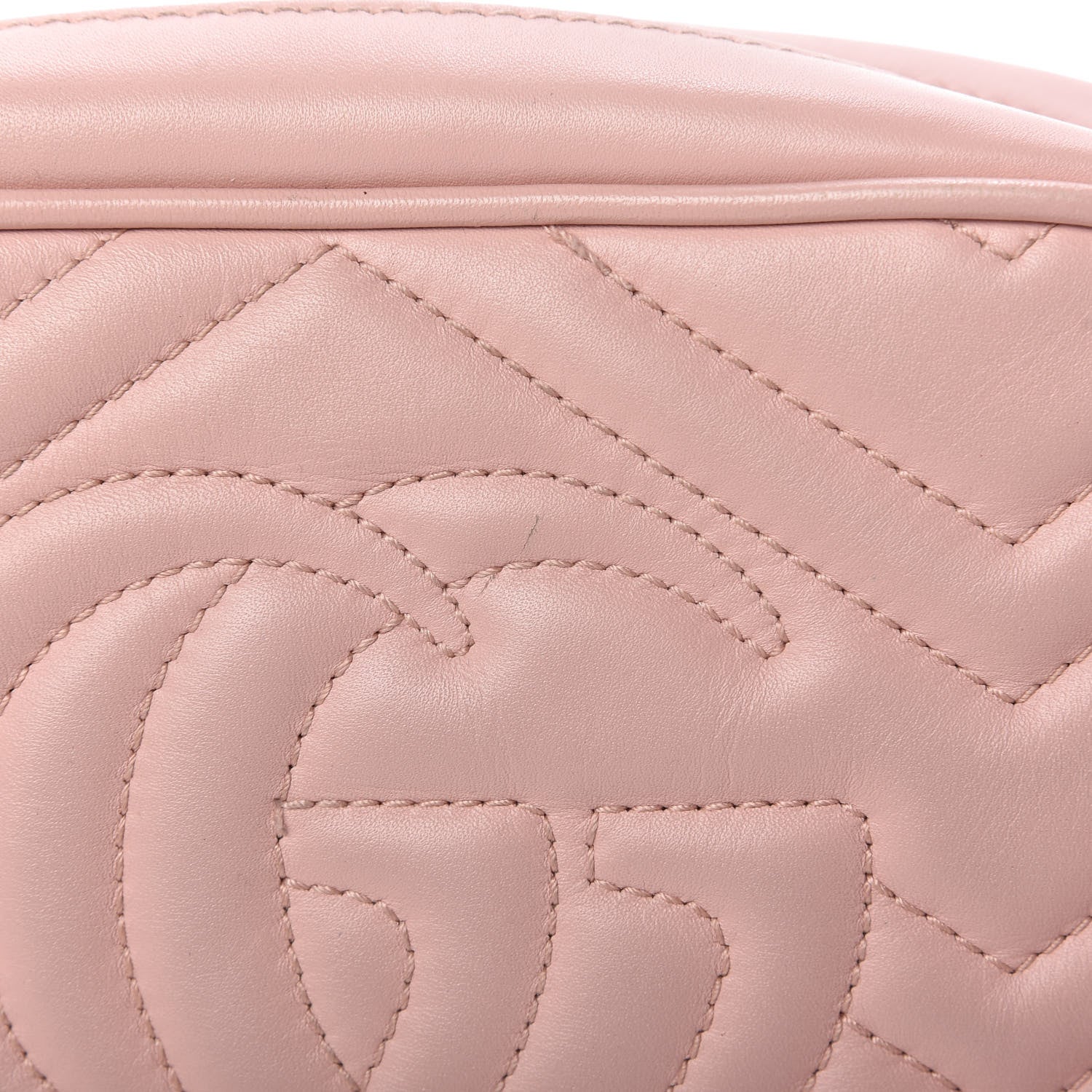 Gucci Calfskin Matelasse Mini GG Marmont Chain Shoulder Bag Perfect Pink 12 of 12