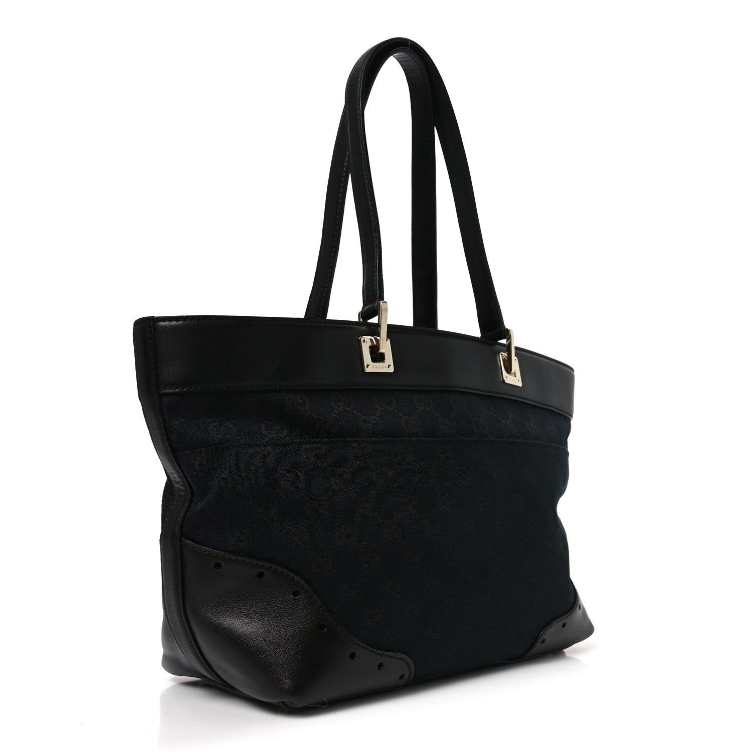 Gucci Monogram Large Punch Tote Black 1874851 – FASHIONPHILE