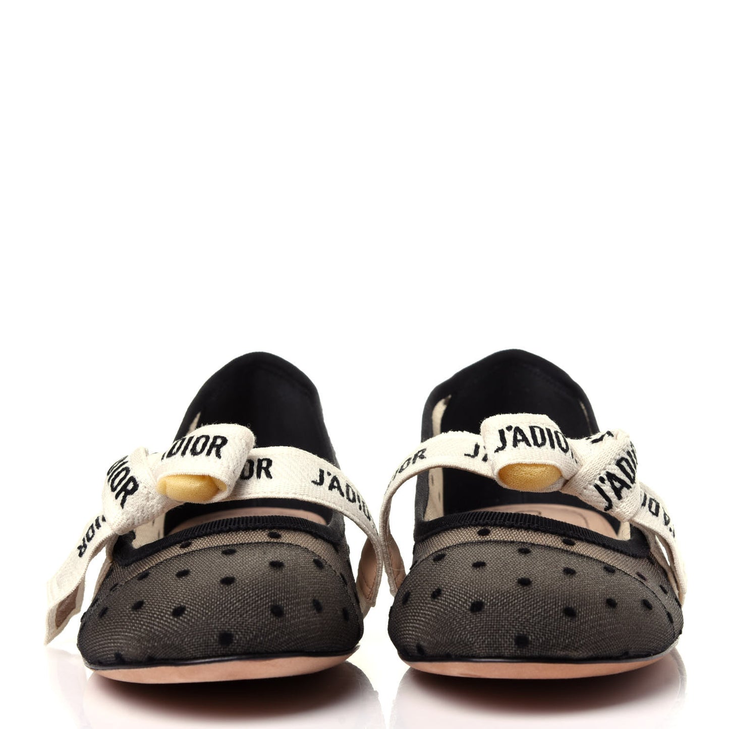 Swiss Tulle Dotted Miss J'Adior Ballet Pumps 36.5 Black Nude