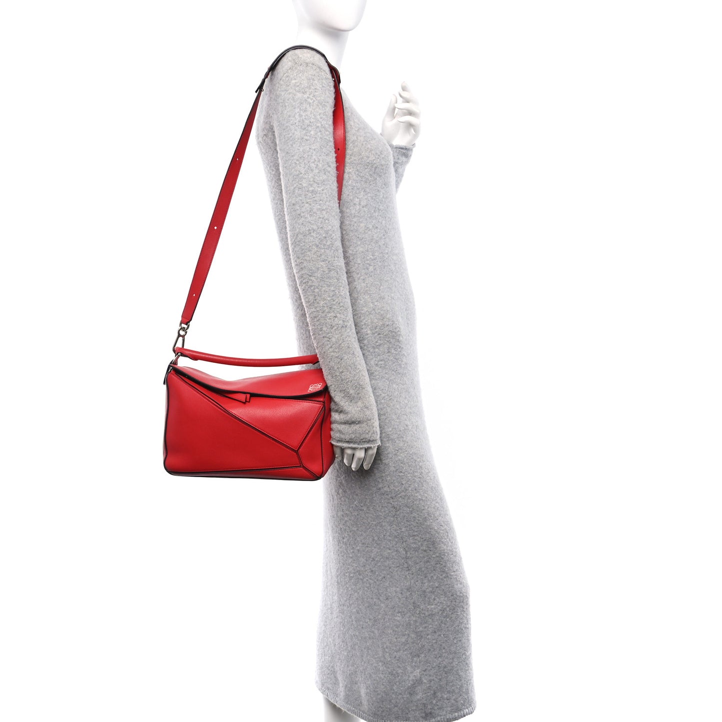 Calfskin Medium Puzzle Bag Scarlet