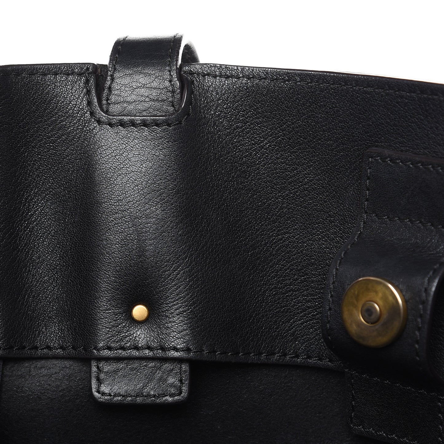 Smooth Calfskin Medium Milo Shopping Tote Black