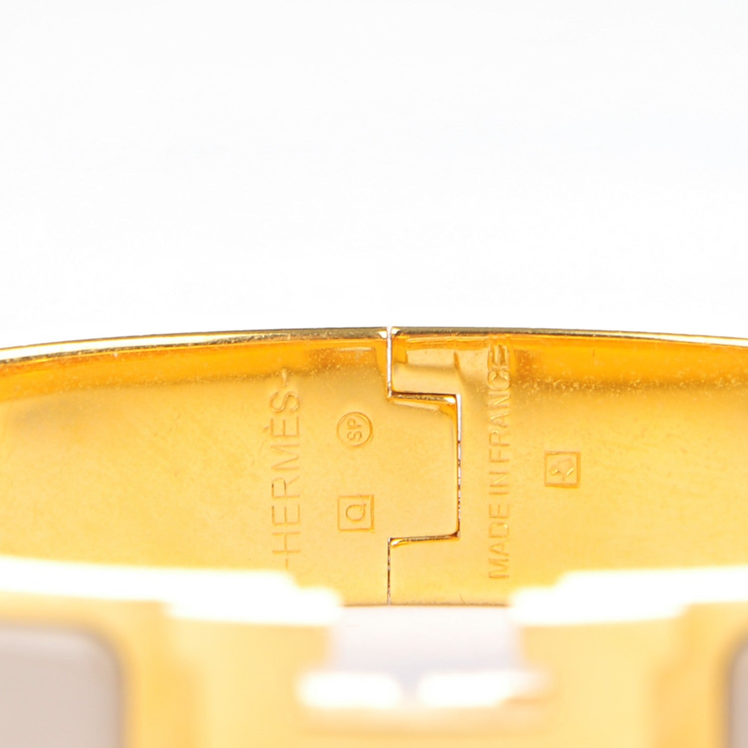 Hermes Enamel Narrow Clic Clac H Bracelet PM Creme 2 of 10