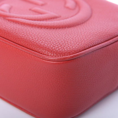 Gucci Pebbled Calfskin Small Soho Disco Bag Tabasco Red 10 of 14