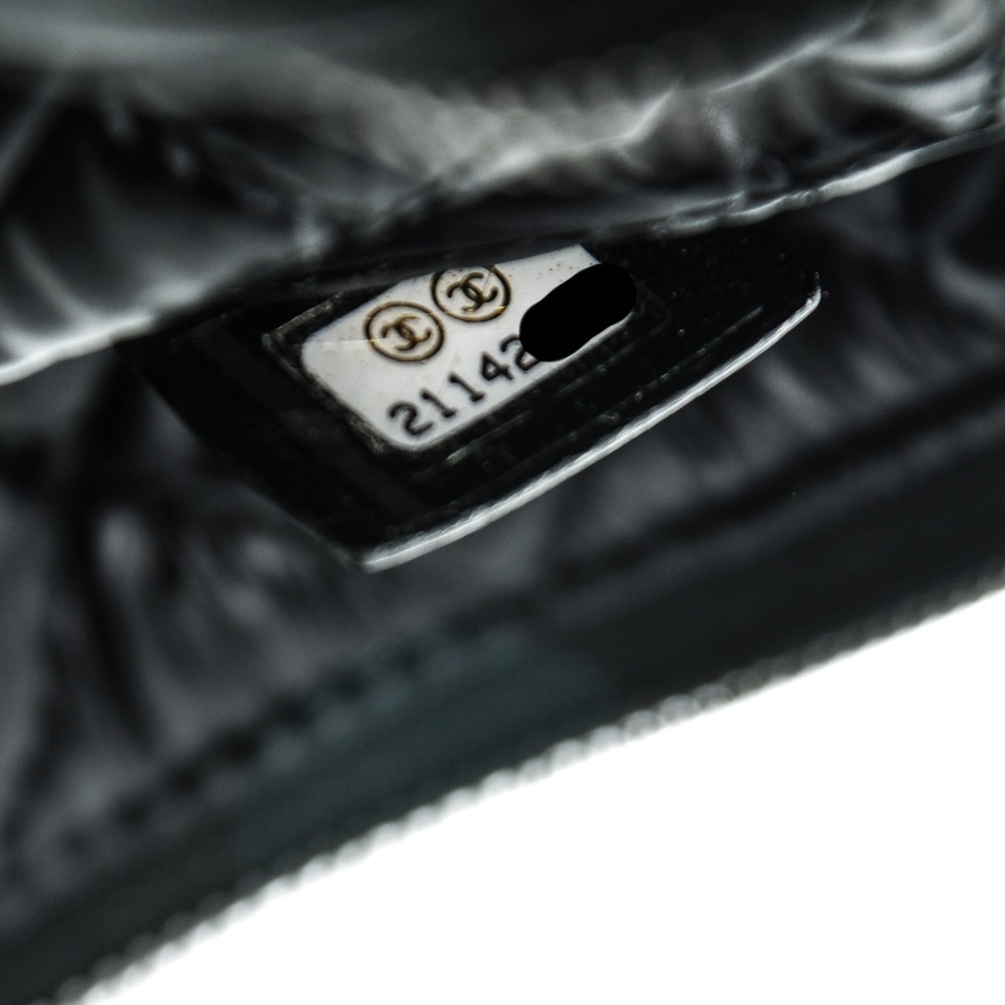 Lambskin Quilted Medium Boy Cosmetic Case Black